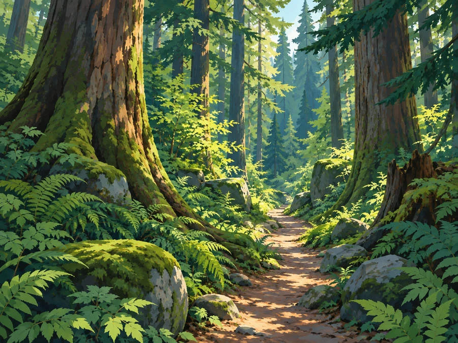 Deep Woods — finished reference painting